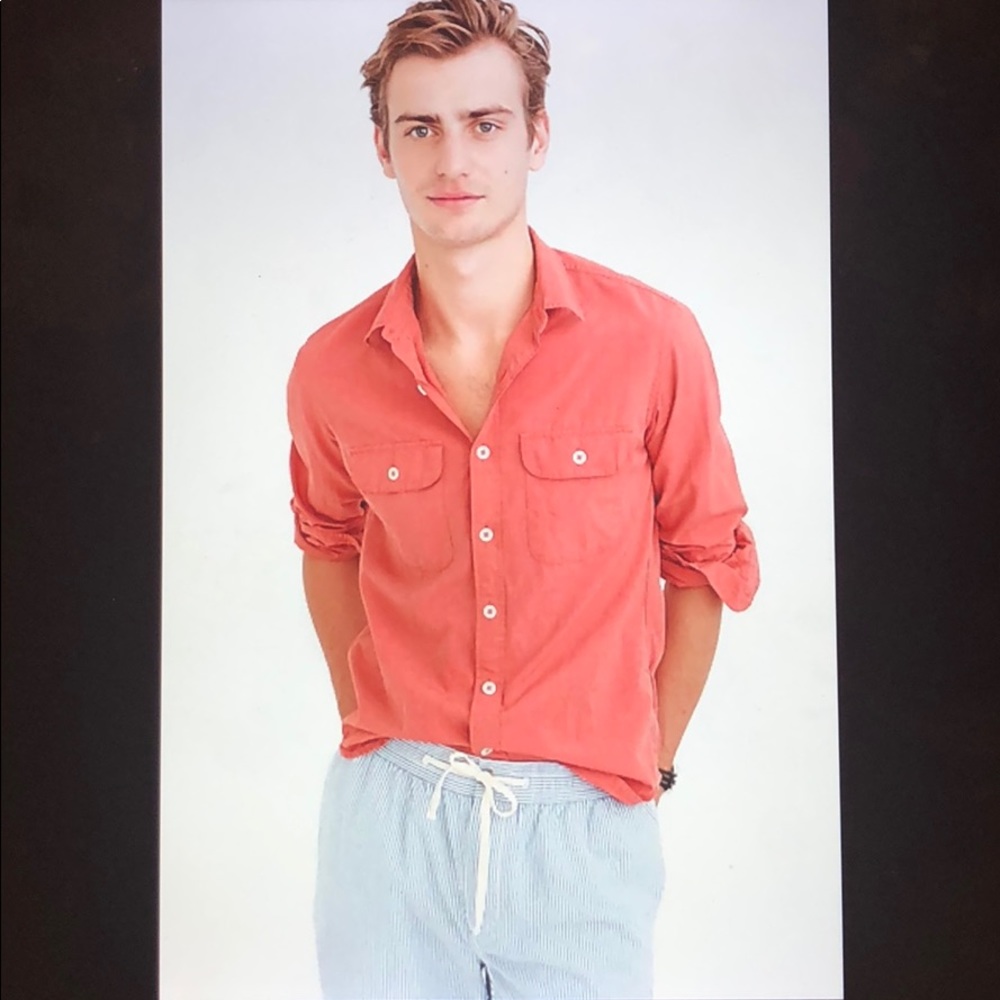 Nwt JCrew Mens Micro Nailhead Work Shirt